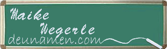Maike Wegerle Visitenkarte